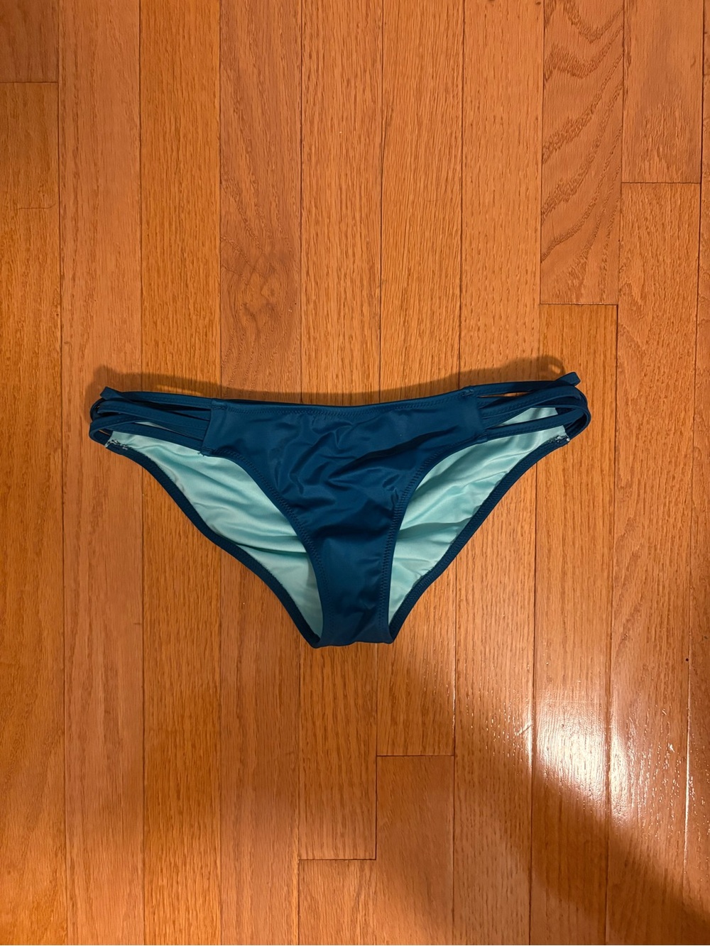 Shade & Shore Teal Bikini Bottoms with Light Aqua Lining